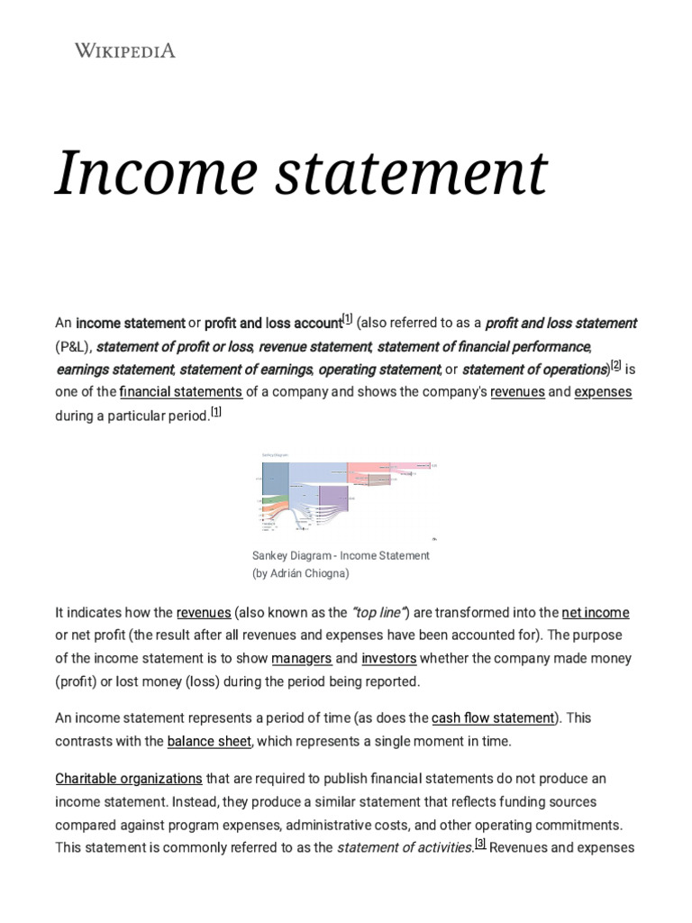 Income Statement Overview and Analysis | PDF | Income Statement | Net ...