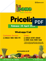 Pono Pricelist 20042020