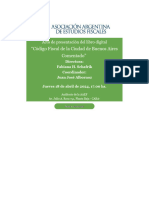 Flyer Presentación Del Libro Código Fiscal de La Ciudad de Buenos Aires