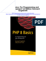 PHP 8 Basics For Programming and Web Development 1St Edition Gunnard Engebreth All Chapter