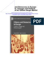 Download Citizens And Democracy In Europe Contexts Changes And Political Support 1St Ed Edition Sergio Martini full chapter