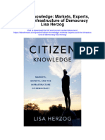 Citizen Knowledge Markets Experts and The Infrastructure of Democracy Lisa Herzog Full Chapter