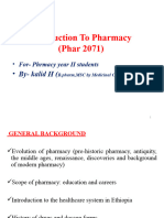 Introduction To Pharmacy