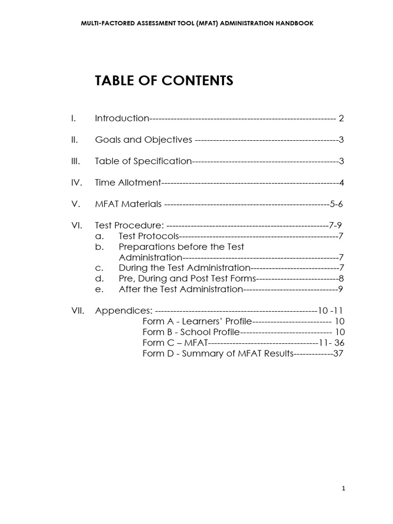 Mfat Hand Book | PDF | Learning | Learning Disability