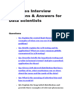 Statistics Interview Questions