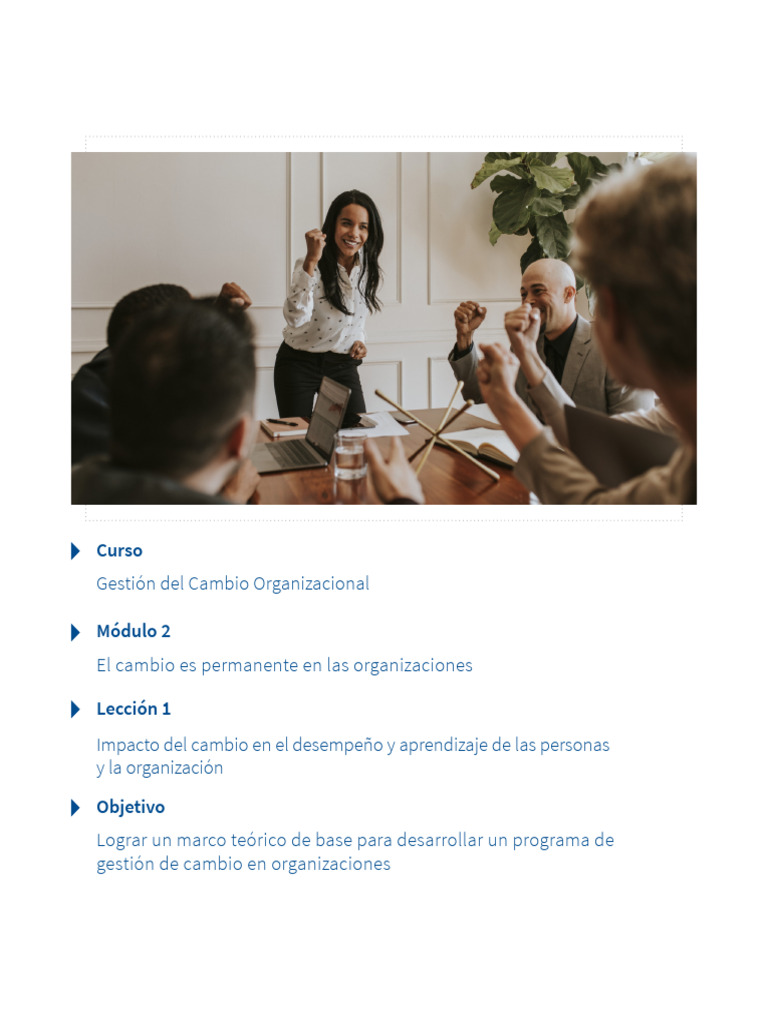 Gestión del Cambio Organizacional | PDF | Aprendizaje | Business