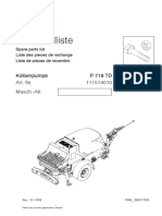 Ersatzteilliste: Kolbenpumpe P 718 TD Art. Nr. 111514010 Masch. - NR