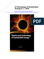 Download Physics And Technology Of Sustainable Energy E L Wolf all chapter