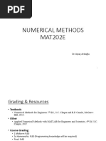 Numerical Methods MAT202E: Dr. Aytaç Arıkoğlu