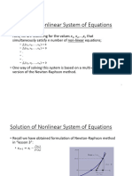Solution of Nonlinear System of Equations
