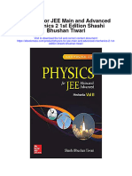 Physics For Jee Main and Advanced Mechanics 2 1St Edition Shashi Bhushan Tiwari All Chapter
