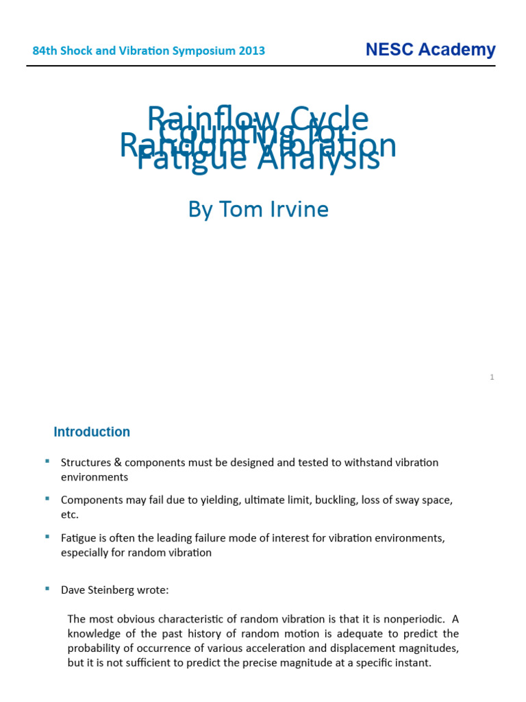 Rainflow Cycle Counting for Vibration Fatigue | PDF | Fracture ...
