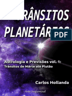 Carlos Hollanda Trânsitos Planetários Astrologia e Previsões Vol. 1