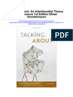 Talking About An Intentionalist Theory of Reference 1St Edition Elmar Unnsteinsson Full Chapter