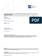 Psychometric Validation of The Childhood