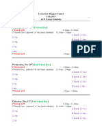 Fall 2023 ACP Schedule