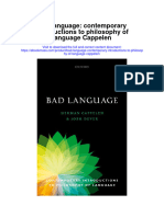 Bad Language Contemporary Introductions To Philosophy of Language Cappelen Full Chapter