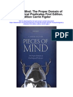 Pieces of Mind The Proper Domain of Psychological Predicates First Edition Edition Carrie Figdor All Chapter