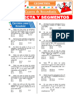 Linea Recta y Segmentos para Cuarto Grado de Secundaria