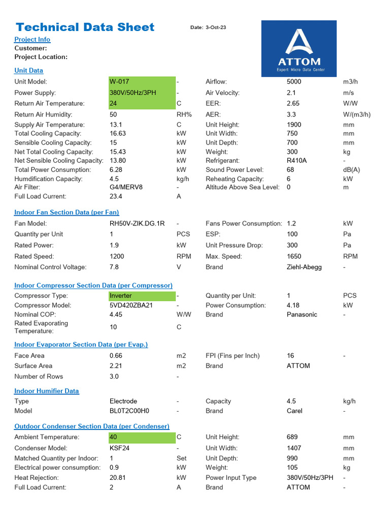 W-017 Technical Data Sheet Overview | PDF | Manufactured Goods ...