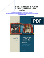 Language Form and Logic in Pursuit of Natural Logics Holy Grail Peter Ludlow Full Chapter