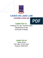 Tasfia Jannat, Roll 38 (Land Law 5 Cases)