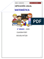 Planificación Anual. 6° - Esc.220