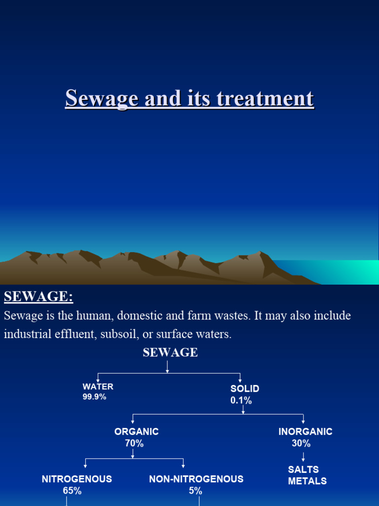 WHAT IS SEWAGE COMPOSITION TYPES AND TREATMENT visual data 2