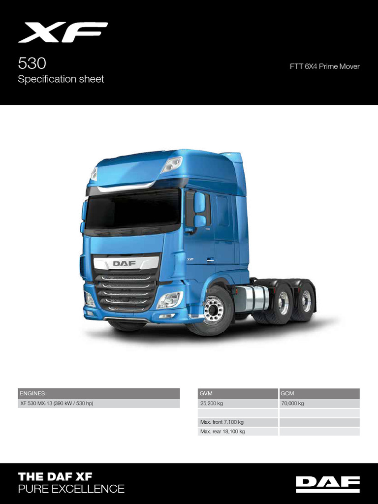 Daf XF Mx13 FTT Ss 0921 Web | PDF | Truck | Engines