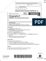 June 2022 QP - Paper 2 Edexcel (A) Geography GCSE
