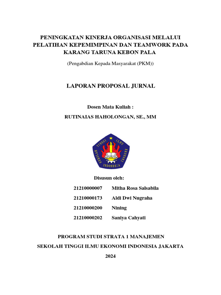 Proposal Jurnal PKM - PO | PDF