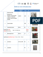 23.2.2yuanda YDF-50 Incinerator Configuration Listing