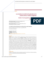 Los Modelos de Enfermería Aplicados en La Práctica Clínica - Revisión Integrativa