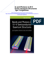 Bands and Photons in Iii V Semiconductor Quantum Structures Igor Vurgaftman Full Chapter