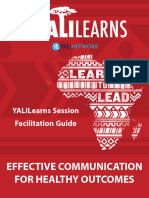 Effective Communication For Healthy Outcomes YALILearns Facilitation Guide