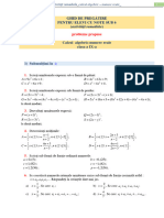 Calcul Algebric-Numere Reale Clasa A IX-a: Ghid de Pregătire Pentru Elevi Cu Note Sub 6 (Activități Remediale)