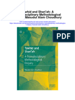 Tawhid and Shariah A Transdisciplinary Methodological Enquiry Masudul Alam Choudhury Full Chapter