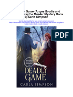 Download A Deadly Game Angus Brodie And Mikaela Forsythe Murder Mystery Book 3 Carla Simpson full chapter