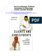 Download Clients And Constituents Political Responsiveness In Patronage Democracies Jennifer Bussell full chapter
