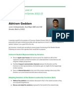 Abhiram Geddam Convener Manifesto