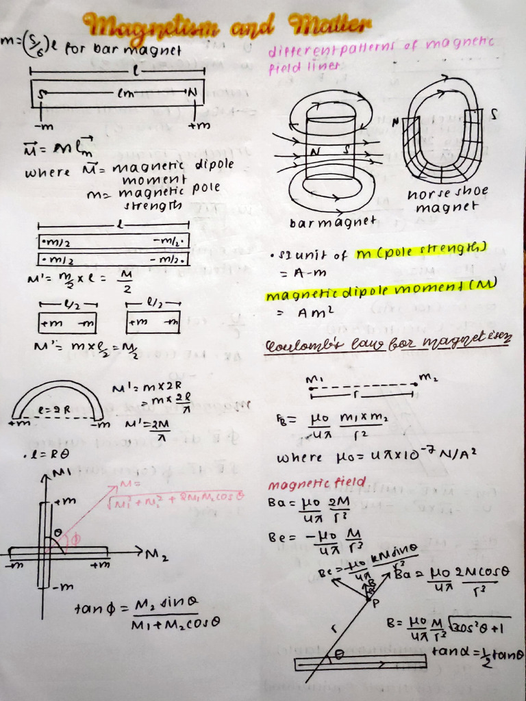 Magnetic Dipole Moments and Torque Analysis | PDF | Electricity | Physics