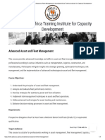 Advanced Asset and Fleet Management Online Training 