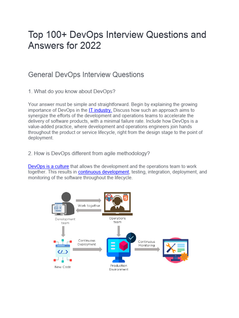 DevOps Interview Questions for 2022 | PDF | Selenium (Software ...