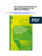 The Zimbabwe Council of Churches and Development in Zimbabwe 1St Ed Edition Ezra Chitando All Chapter