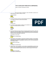 Questionário Ética e Legislação Trabalhista e Empresarial Ok