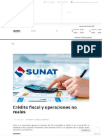 Crédito Fiscal y Operaciones No Reales - Contadores y Empresas