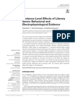 Sentence-Level Effects of Literary Genre Behaviora