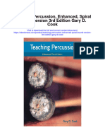 Download Teaching Percussion Enhanced Spiral Bound Version 3Rd Edition Gary D Cook full chapter