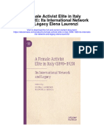 A Female Activist Elite in Italy 1890 1920 Its International Network and Legacy Elena Laurenzi Full Chapter