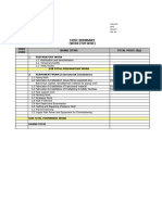 Work Volume of Piping Work - Template